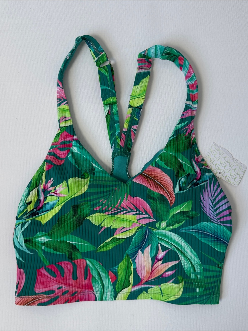 Next by Athena Tropical Print Ribbed Bikini Set Size M NWT V-Neck - Picture 5 of 16